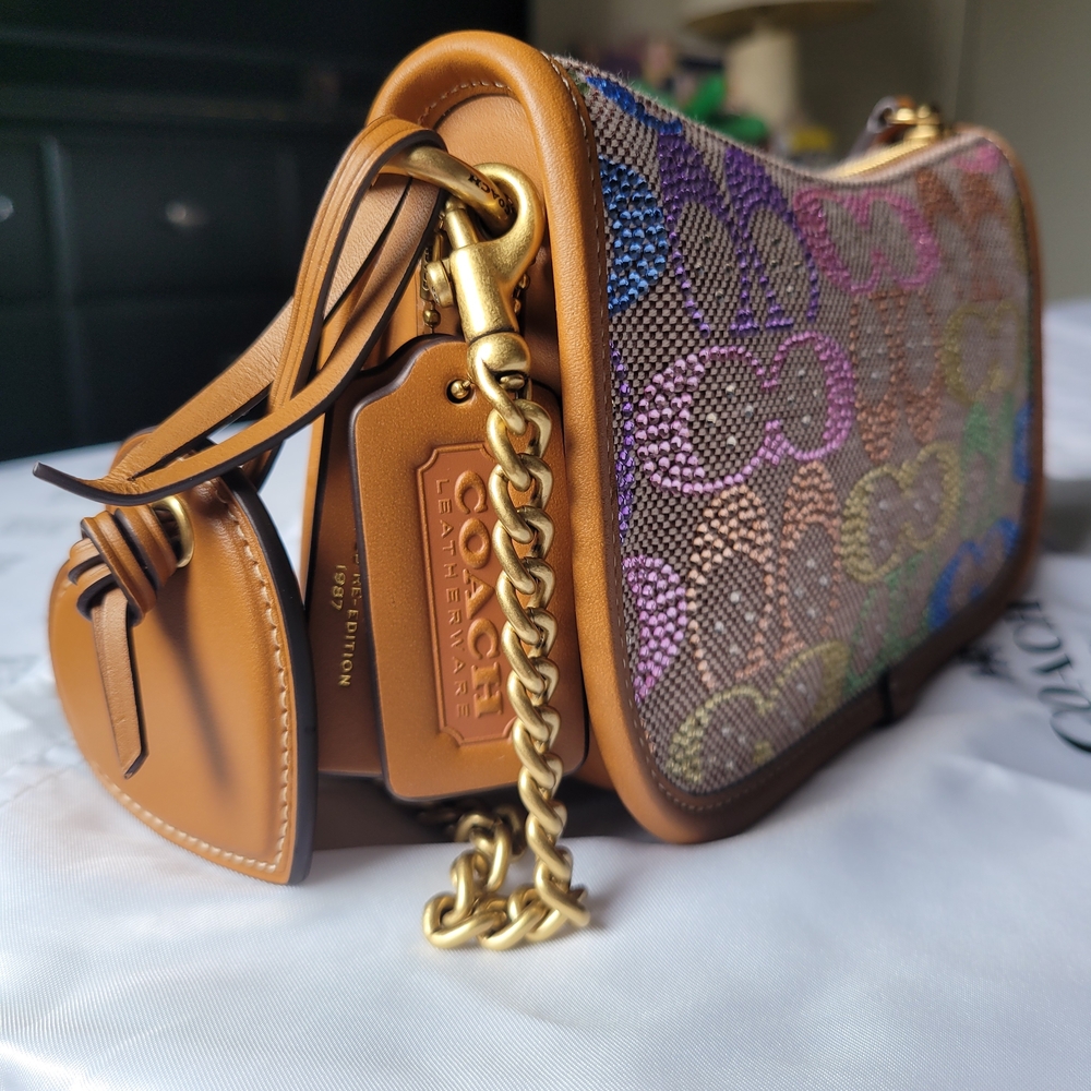 Coach Candy Rainbow Crystal Swinger Size 20 - Picture 3 of 14